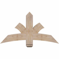 48"W x 26"H x 5 1/2"D x 5 1/2"F, 13/12 Pitch, Davenport Smooth Timber Gable Bracket, Douglas Fir