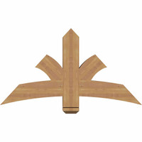 48"W x 26"H x 5 1/2"D x 5 1/2"F, 13/12 Pitch, Davenport Smooth Timber Gable Bracket, Western Red Cedar