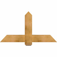 48"W x 26"H x 06"D x 6"F, 13/12 Pitch, Eugene Rough Sawn Timber Gable Bracket, Western Red Cedar