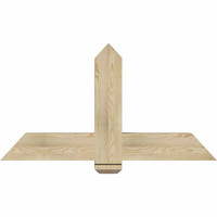 48"W x 26"H x 06"D x 6"F, 13/12 Pitch, Eugene Rough Sawn Timber Gable Bracket, Douglas Fir