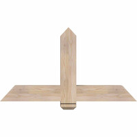 48"W x 26"H x 5 1/2"D x 5 1/2"F, 13/12 Pitch, Eugene Smooth Timber Gable Bracket, Douglas Fir