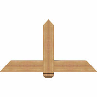 48"W x 26"H x 5 1/2"D x 5 1/2"F, 13/12 Pitch, Eugene Smooth Timber Gable Bracket, Western Red Cedar