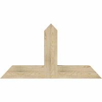 48"W x 26"H x 06"D x 6"F, 13/12 Pitch, Portland Rough Sawn Timber Gable Bracket, Douglas Fir