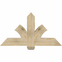 48"W x 26"H x 06"D x 6"F, 13/12 Pitch, Redmond Rough Sawn Timber Gable Bracket, Douglas Fir