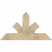 48"W x 26"H x 06"D x 6"F, 13/12 Pitch, Richland Rough Sawn Timber Gable Bracket, Douglas Fir