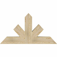 48"W x 26"H x 06"D x 6"F, 13/12 Pitch, Saratoga Rough Sawn Timber Gable Bracket, Douglas Fir