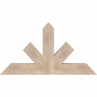 48"W x 26"H x 5 1/2"D x 5 1/2"F, 13/12 Pitch, Saratoga Smooth Timber Gable Bracket, Douglas Fir