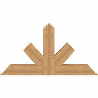 48"W x 26"H x 5 1/2"D x 5 1/2"F, 13/12 Pitch, Saratoga Smooth Timber Gable Bracket, Western Red Cedar