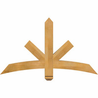 48"W x 28"H x 04"D x 4"F, 14/12 Pitch, Alberta Rough Sawn Timber Gable Bracket, Western Red Cedar