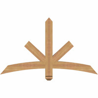 48"W x 28"H x 3 1/2"D x 3 1/2"F, 14/12 Pitch, Alberta Smooth Timber Gable Bracket, Western Red Cedar