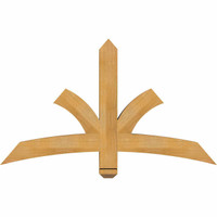48"W x 28"H x 04"D x 4"F, 14/12 Pitch, Davenport Rough Sawn Timber Gable Bracket, Western Red Cedar