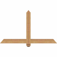 48"W x 28"H x 3 1/2"D x 3 1/2"F, 14/12 Pitch, Eugene Smooth Timber Gable Bracket, Western Red Cedar