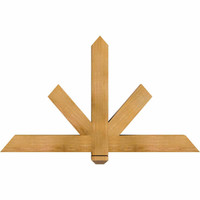 48"W x 28"H x 04"D x 4"F, 14/12 Pitch, Kennewick Rough Sawn Timber Gable Bracket, Western Red Cedar