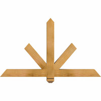 48"W x 28"H x 3 1/2"D x 3 1/2"F, 14/12 Pitch, Kennewick Smooth Timber Gable Bracket, Western Red Cedar