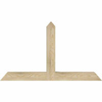48"W x 28"H x 04"D x 4"F, 14/12 Pitch, Portland Rough Sawn Timber Gable Bracket, Douglas Fir