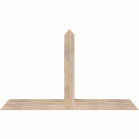 48"W x 28"H x 3 1/2"D x 3 1/2"F, 14/12 Pitch, Portland Smooth Timber Gable Bracket, Douglas Fir