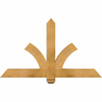 48"W x 28"H x 04"D x 4"F, 14/12 Pitch, Redmond Rough Sawn Timber Gable Bracket, Western Red Cedar