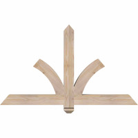 48"W x 28"H x 3 1/2"D x 3 1/2"F, 14/12 Pitch, Redmond Smooth Timber Gable Bracket, Douglas Fir