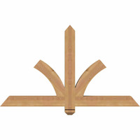 48"W x 28"H x 3 1/2"D x 3 1/2"F, 14/12 Pitch, Redmond Smooth Timber Gable Bracket, Western Red Cedar
