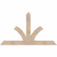 48"W x 28"H x 3 1/2"D x 3 1/2"F, 14/12 Pitch, Richland Smooth Timber Gable Bracket, Douglas Fir
