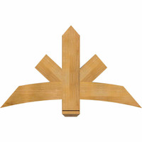 48"W x 28"H x 04"D x 6"F, 14/12 Pitch, Alberta Rough Sawn Timber Gable Bracket, Western Red Cedar