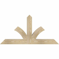 48"W x 24"H x 04"D x 4"F, 12/12 Pitch, Richland Rough Sawn Timber Gable Bracket, Douglas Fir