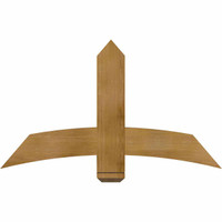 48"W x 28"H x 04"D x 6"F, 14/12 Pitch, Bellingham Rough Sawn Timber Gable Bracket, Western Red Cedar