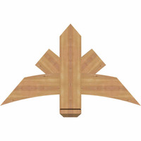36"W x 21"H x 3 1/2"D x 5 1/2"F, 14/12 Pitch, Alberta Smooth Timber Gable Bracket, Western Red Cedar