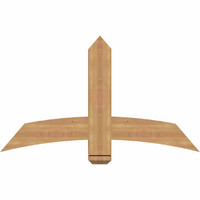 48"W x 28"H x 3 1/2"D x 5 1/2"F, 14/12 Pitch, Bellingham Smooth Timber Gable Bracket, Western Red Cedar