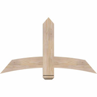 48"W x 28"H x 3 1/2"D x 5 1/2"F, 14/12 Pitch, Bellingham Smooth Timber Gable Bracket, Douglas Fir