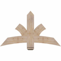 48"W x 28"H x 3 1/2"D x 5 1/2"F, 14/12 Pitch, Davenport Smooth Timber Gable Bracket, Douglas Fir