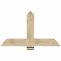 48"W x 28"H x 04"D x 6"F, 14/12 Pitch, Eugene Rough Sawn Timber Gable Bracket, Douglas Fir