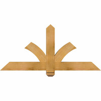 48"W x 22"H x 04"D x 4"F, 11/12 Pitch, Redmond Rough Sawn Timber Gable Bracket, Western Red Cedar