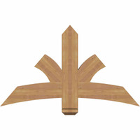 48"W x 28"H x 3 1/2"D x 5 1/2"F, 14/12 Pitch, Davenport Smooth Timber Gable Bracket, Western Red Cedar