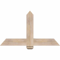 48"W x 28"H x 3 1/2"D x 5 1/2"F, 14/12 Pitch, Eugene Smooth Timber Gable Bracket, Douglas Fir