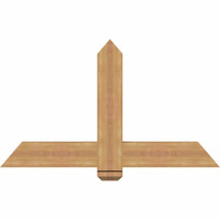 48"W x 28"H x 3 1/2"D x 5 1/2"F, 14/12 Pitch, Eugene Smooth Timber Gable Bracket, Western Red Cedar