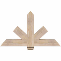 48"W x 28"H x 3 1/2"D x 5 1/2"F, 14/12 Pitch, Kennewick Smooth Timber Gable Bracket, Douglas Fir