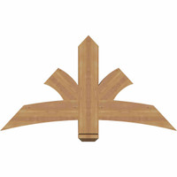 48"W x 26"H x 3 1/2"D x 5 1/2"F, 13/12 Pitch, Davenport Smooth Timber Gable Bracket, Western Red Cedar
