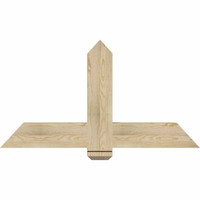 48"W x 26"H x 04"D x 6"F, 13/12 Pitch, Eugene Rough Sawn Timber Gable Bracket, Douglas Fir