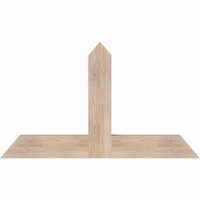 48"W x 28"H x 3 1/2"D x 5 1/2"F, 14/12 Pitch, Portland Smooth Timber Gable Bracket, Douglas Fir