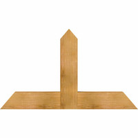 48"W x 28"H x 04"D x 6"F, 14/12 Pitch, Portland Rough Sawn Timber Gable Bracket, Western Red Cedar