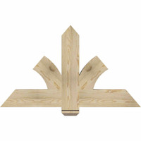 48"W x 28"H x 04"D x 6"F, 14/12 Pitch, Redmond Rough Sawn Timber Gable Bracket, Douglas Fir
