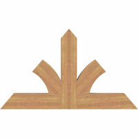 48"W x 28"H x 3 1/2"D x 5 1/2"F, 14/12 Pitch, Richland Smooth Timber Gable Bracket, Western Red Cedar
