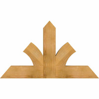 48"W x 28"H x 04"D x 6"F, 14/12 Pitch, Richland Rough Sawn Timber Gable Bracket, Western Red Cedar