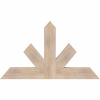 48"W x 28"H x 3 1/2"D x 5 1/2"F, 14/12 Pitch, Saratoga Smooth Timber Gable Bracket, Douglas Fir