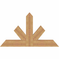 48"W x 28"H x 3 1/2"D x 5 1/2"F, 14/12 Pitch, Saratoga Smooth Timber Gable Bracket, Western Red Cedar