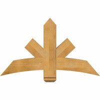 48"W x 28"H x 06"D x 6"F, 14/12 Pitch, Alberta Rough Sawn Timber Gable Bracket, Western Red Cedar
