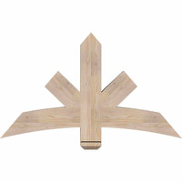 48"W x 28"H x 5 1/2"D x 5 1/2"F, 14/12 Pitch, Alberta Smooth Timber Gable Bracket, Douglas Fir
