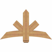 48"W x 28"H x 5 1/2"D x 5 1/2"F, 14/12 Pitch, Alberta Smooth Timber Gable Bracket, Western Red Cedar
