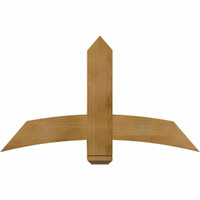48"W x 28"H x 06"D x 6"F, 14/12 Pitch, Bellingham Rough Sawn Timber Gable Bracket, Western Red Cedar